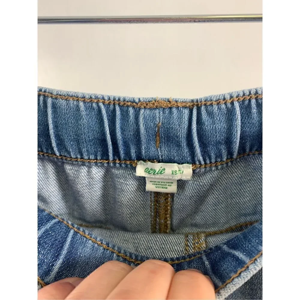 Aerie Denim Distressed Shorts Size XS